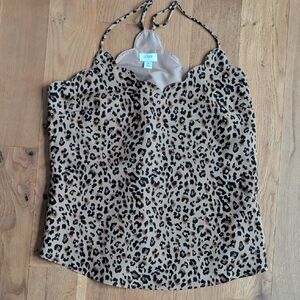 LOFT Animal Print Halter Top
